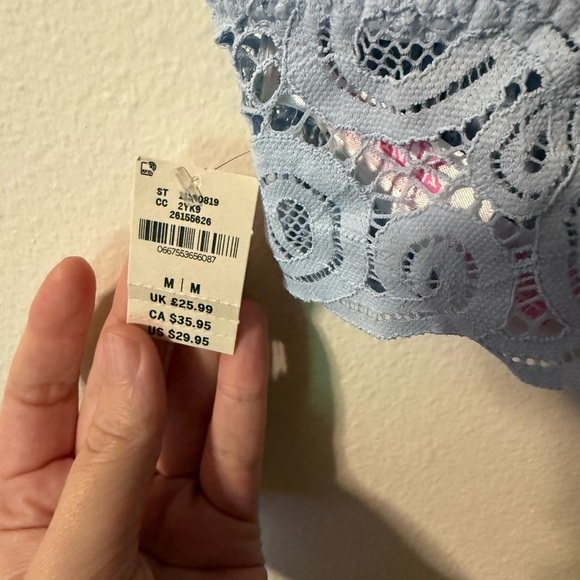 PINK Victoria's Secret Soft Blue Lace Bralette - Picture 4 of 4